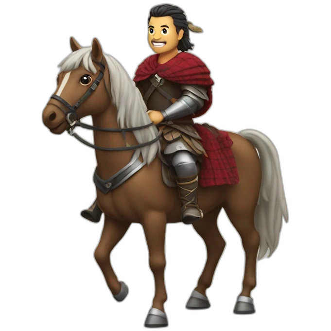 Highlander on a horse emoji
