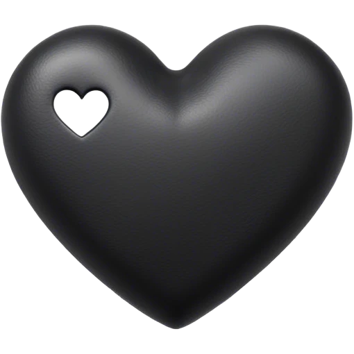Black leather heart emoji