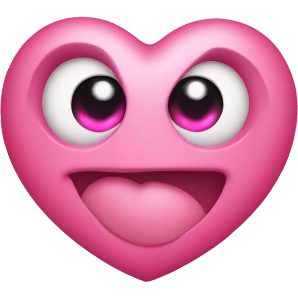 Pink heart eyes emoji