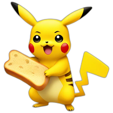 pikachu eating bread emoji