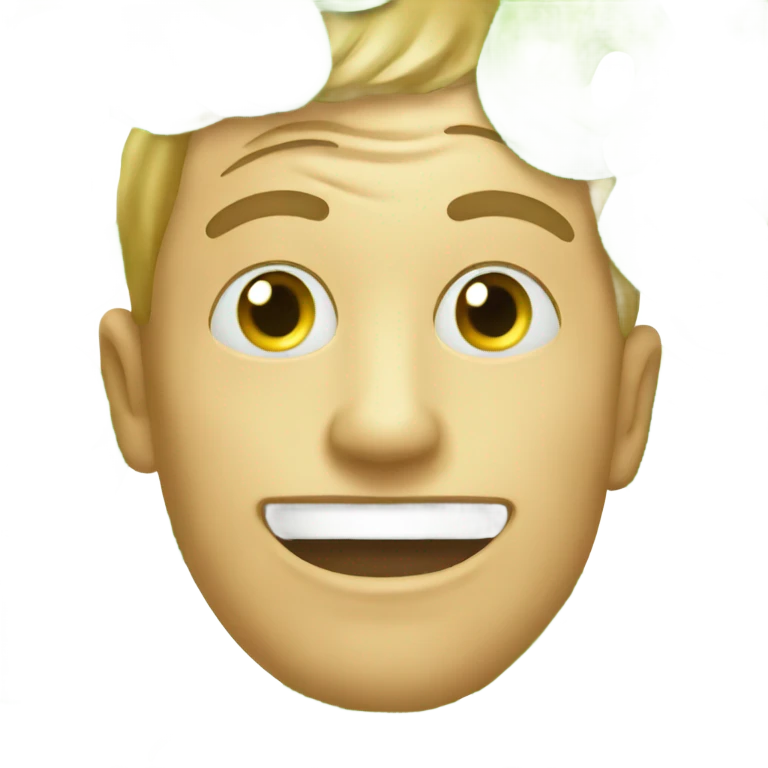 Smiley with cucumbers on face emoji