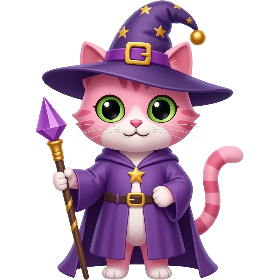 pink cat wizard emoji