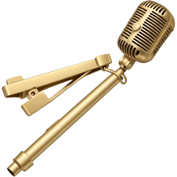 Beige Tie clip microphone  emoji