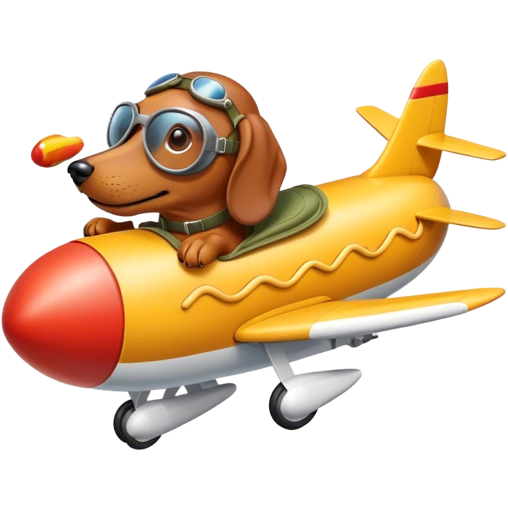 Hot dog dog airplane  emoji
