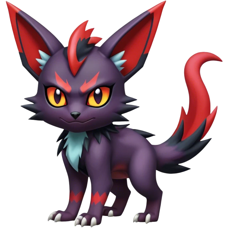 Edgy Cute Cool Kawaii Litten-Noivern-Zoroark-Noibat-Pokémon Full Body  emoji