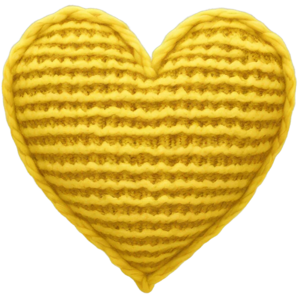 Knitted yellow heart emoji