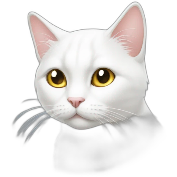 the white cat doesn't care about you emoji