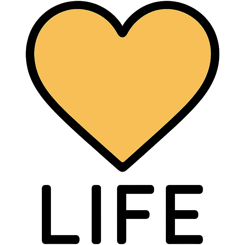 gold and black outlined icon representing Life for Instagram emoji