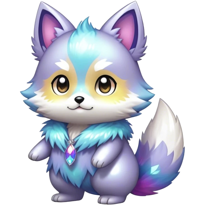  High quality detailed Cute Cool Kawaii stylish Pretty Chibi Fur-Sona Shiny Colorful Sparkly Fakemon Full Body emoji