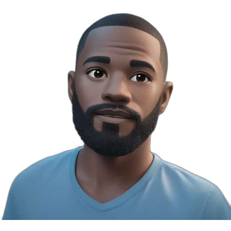 bearded boy staring at camera emoji