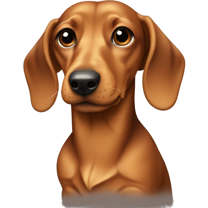 Light brown daschund  emoji