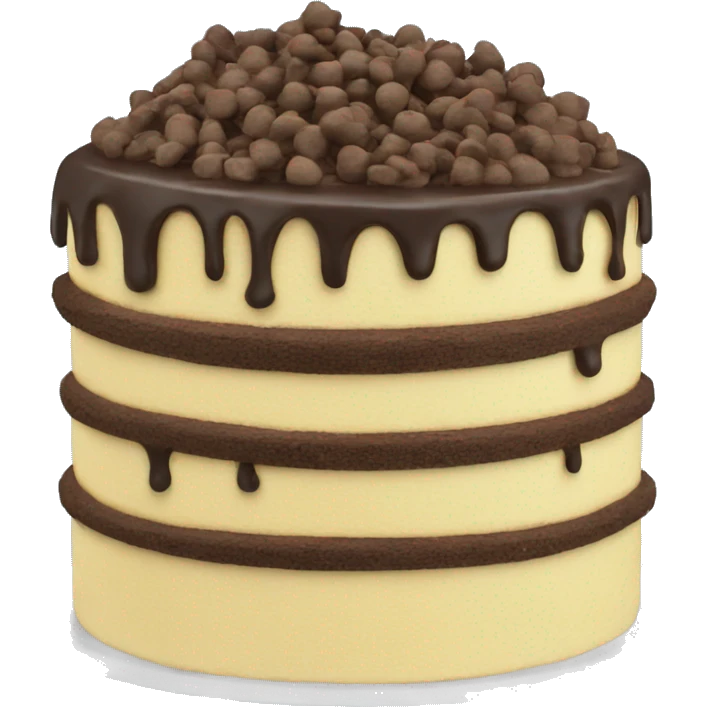 cake with chocolate chips  emoji