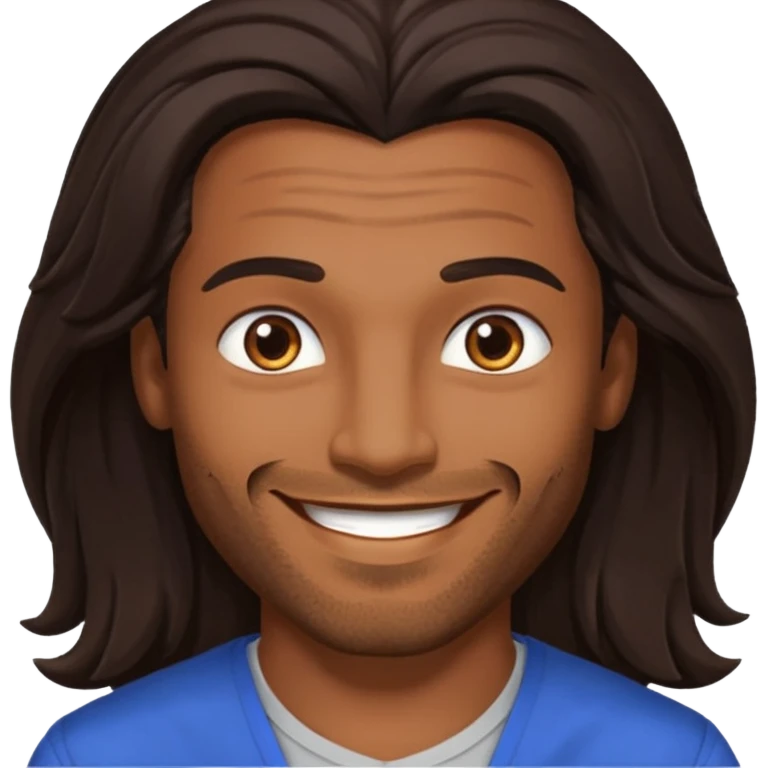 Pana Hema Taylor, male actor (b.1989) with dark brown long hair emoji