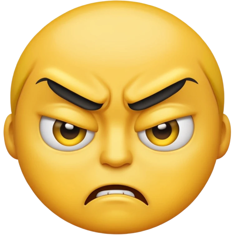 angry face, expressive, popular emoji style emoji