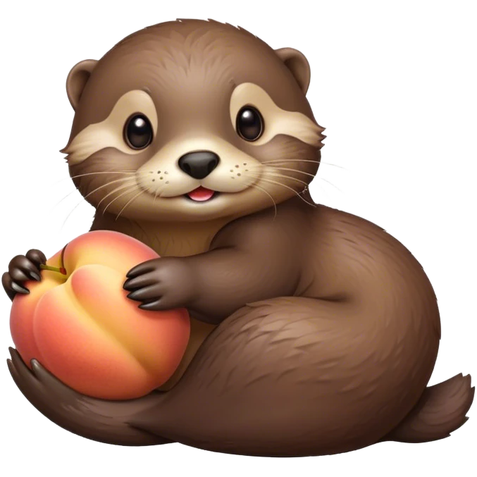 Otter and peach emoji