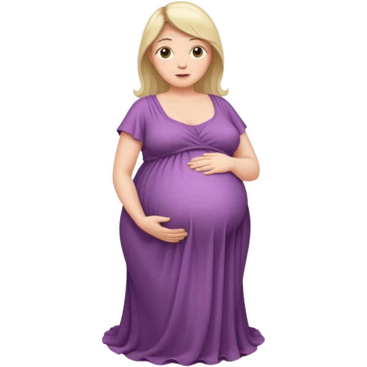 heavily pregnant woman with extra large overdue  belly emoji
