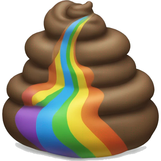 Rainbow poop  emoji