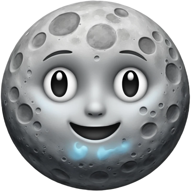 Realistic moon without a face emoji