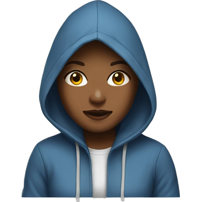 girl with hoodie on emoji