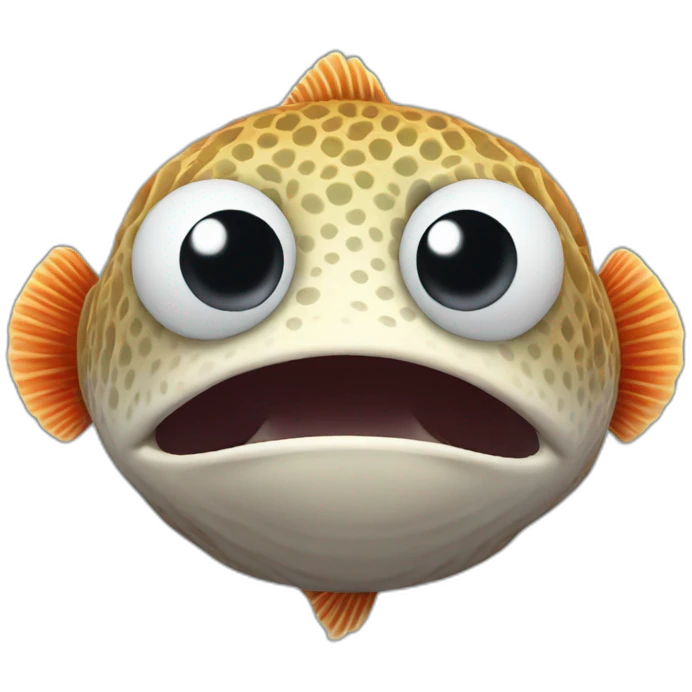 puffper fish face man  emoji