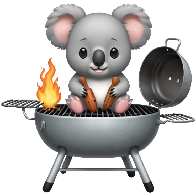 koala siting on a barbecue emoji