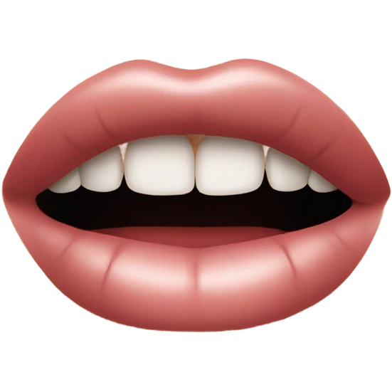 Lip biting emoji