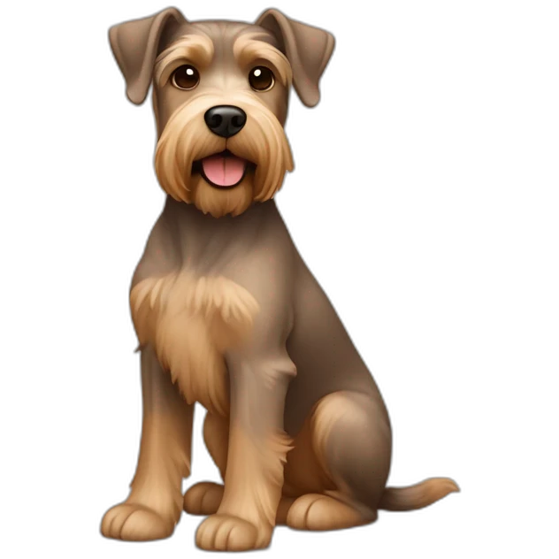 light brown york and light brown Schnauzer dog mix emoji