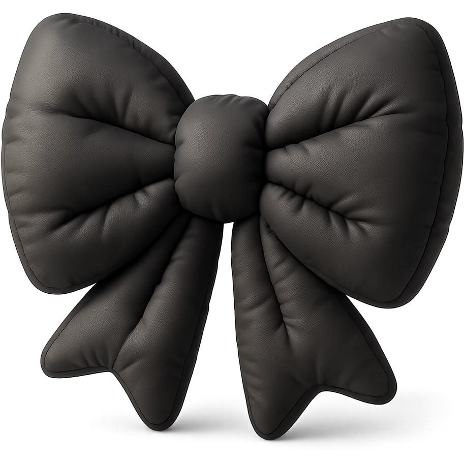 gothic bow, cushion style emoji