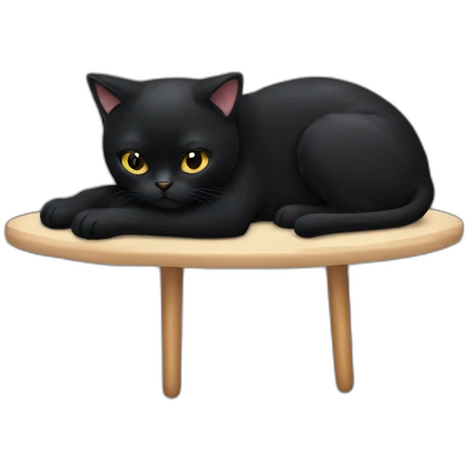 black cat bored emoji