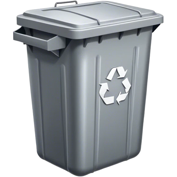  garbage bin, without recycle symbol emoji
