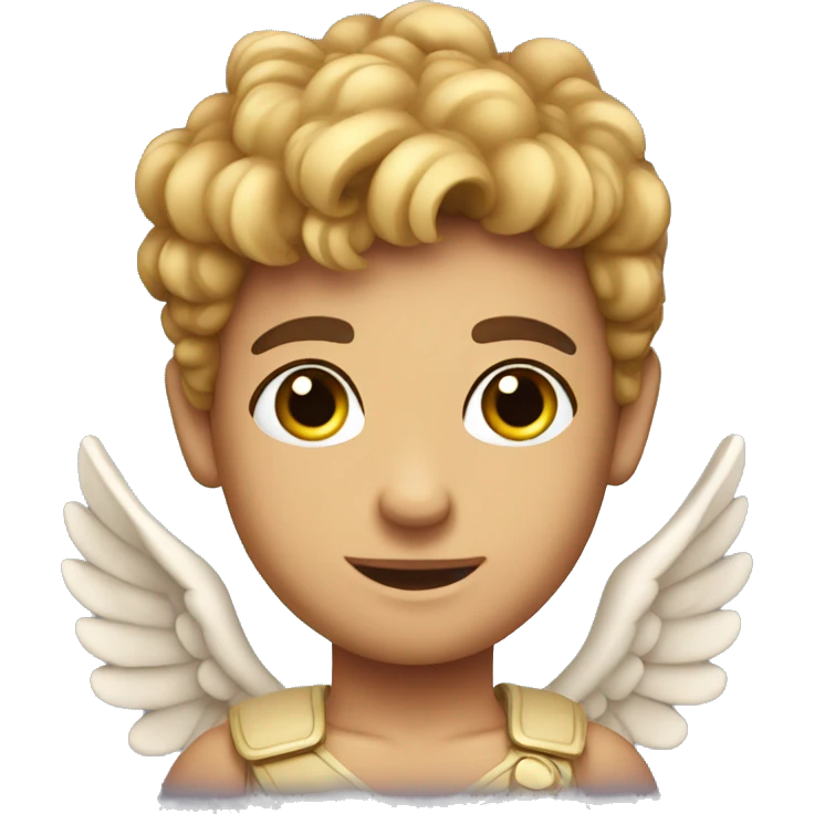 Greek cupid in love emoji