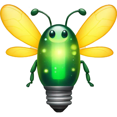 firefly with light bulb emoji