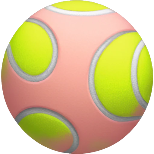 Soft pink tennis ball emoji