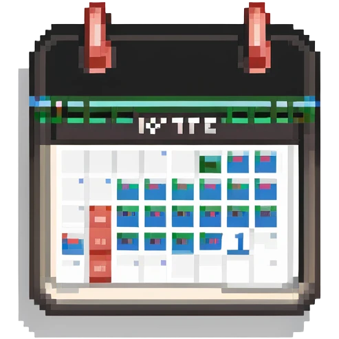 Calendar icon showing month view with highlighted date emoji