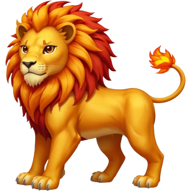 Pyroar-Fakémon-hybrid-creature (full body)  emoji