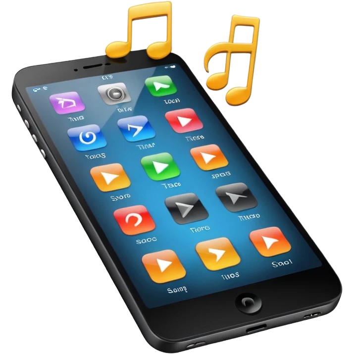 Streaming song on phone emoji