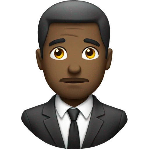 business man sad emoji