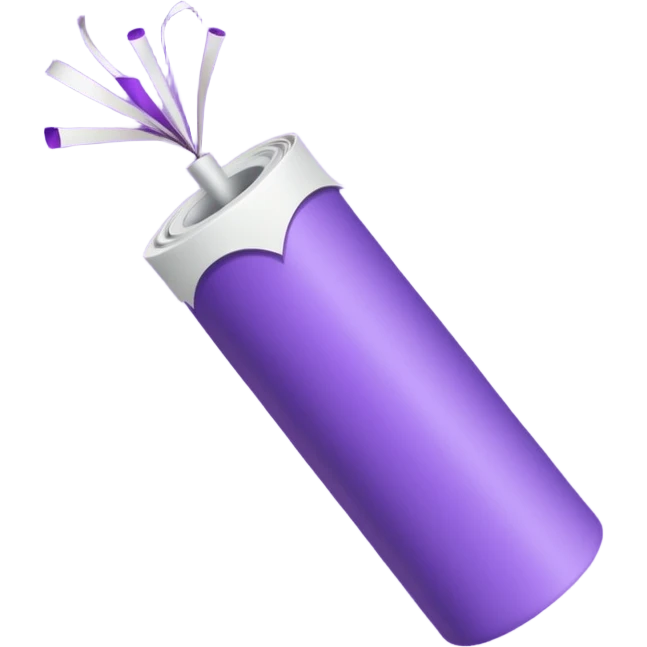 party popper emoji lavender purple color emoji