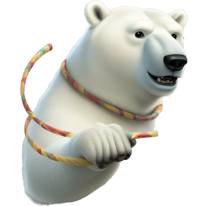 Polarbear hula hooping  emoji