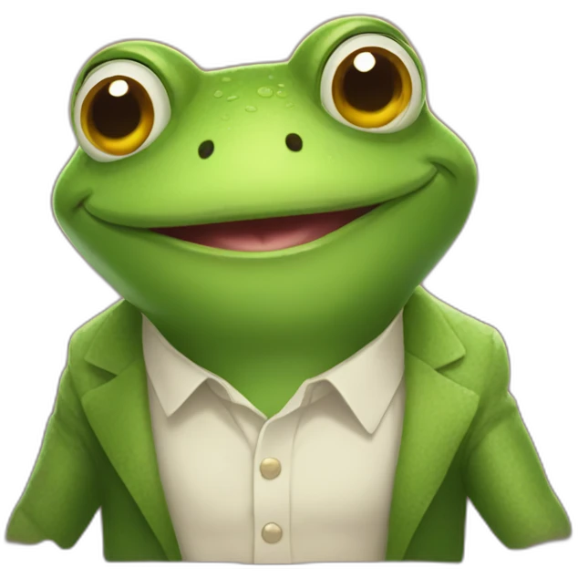 mr frog feeling super happy friday emoji