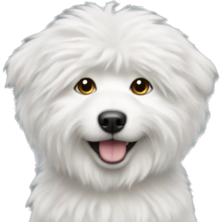 white fluffy dog  emoji