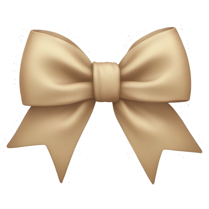 Beige bow  emoji