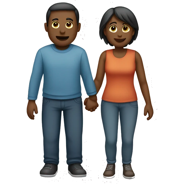 M that looks like two people holding hands emoji