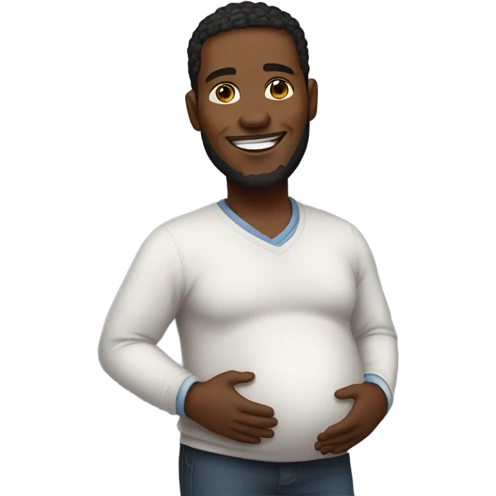 pregnant black man  emoji