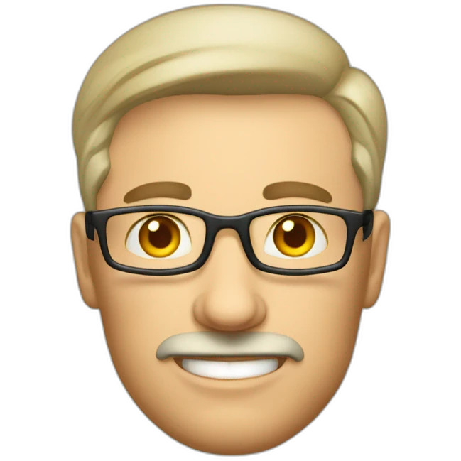 male mid-aged german executive-type expat with Halbglatze in vietnam emoji