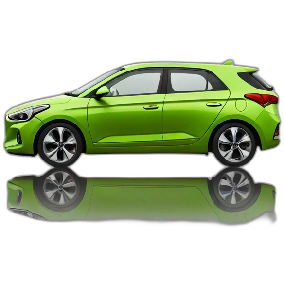 Voiture modèle i20 hyundai vert gris emoji