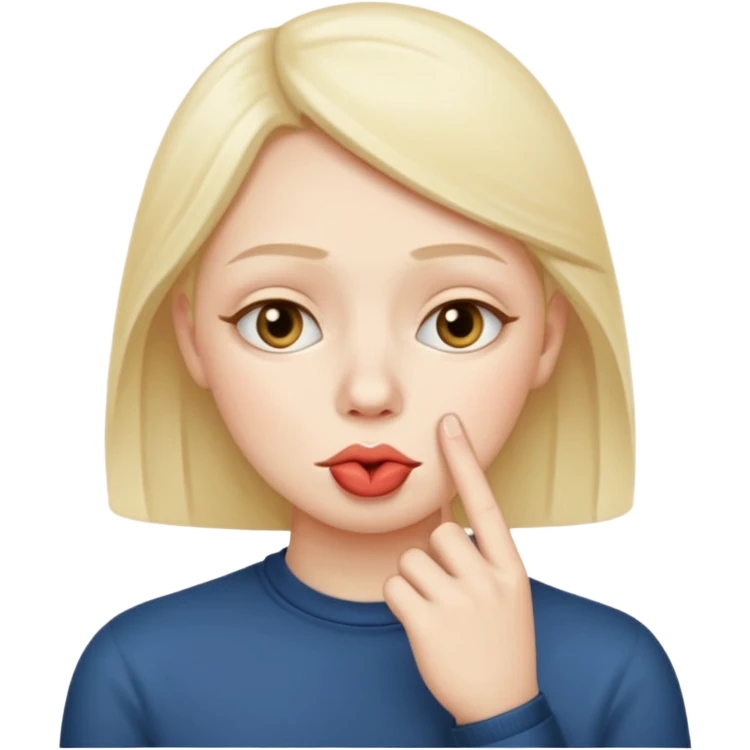 Silent face, shushing emoji