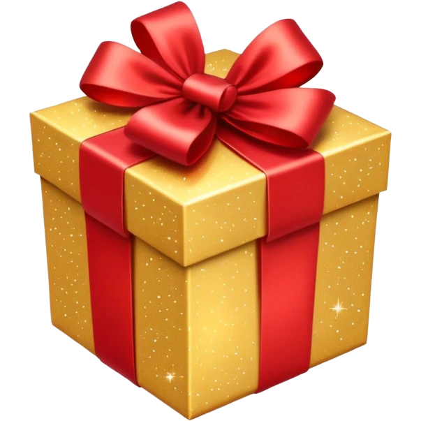 gift box with a bow, surrounded by sparkles emoji