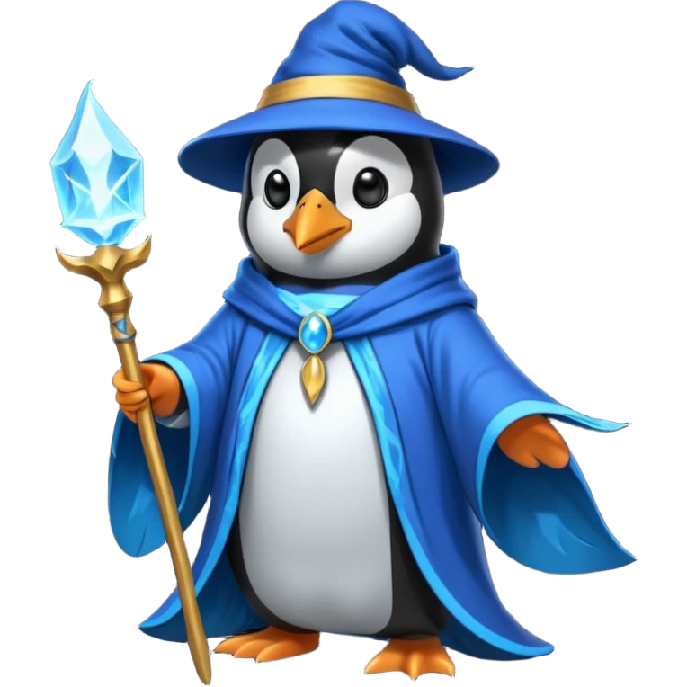 Penguin Wizard emoji