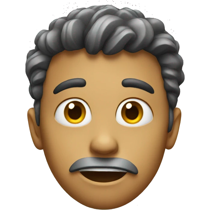 Weird face emoji